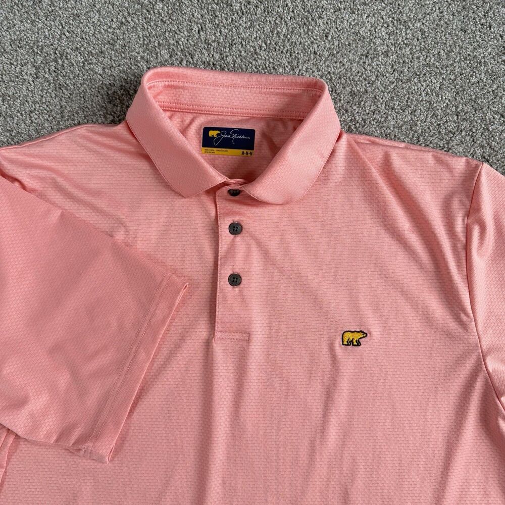 Jack Nicklaus Men's Golf Polo Shirt Performance Salmon Size Medium